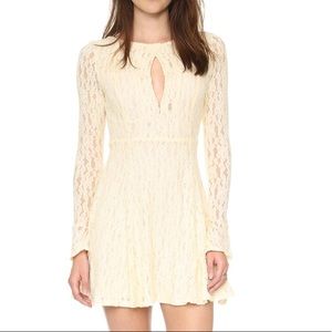 Free People Teen Witch Shearling Lace Dress XS